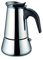 Weis Espressokocher für 2 Tassen 100ml Edelstahl Silber, Maße: 9,5cm x 9cm x 14,5cm, 16972