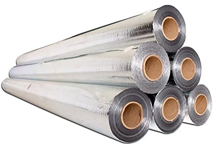 500 sqft (4ft x 125ft) of NASA TECH Commercial Grade Perforated No Tear Green Energy Radiant Barrier Reflective Insulation Attic Foil Roof Attic House Wrap SCIF RIFD