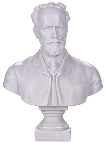 danila-souvenirs Russian Composer Pyotr Tchaikovsky Marble Bust Statue Sculpture 19,5 cm