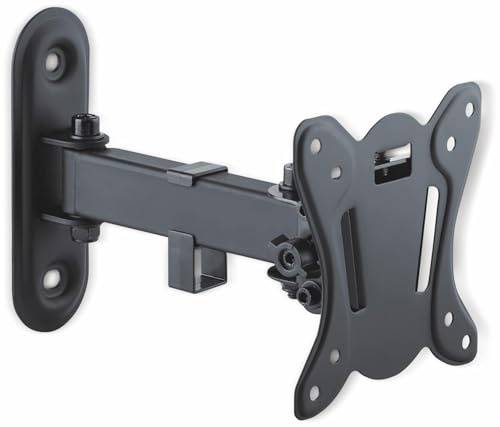 PureMounts FM11-100 väggfäste för TV-apparater med 33-69 cm (13-27 tum), VESA: 100 x 100, lutbar: 3°/-12°, svängbar: +/-90°, väggavstånd: 65–200 mm, maximal lastkapacitet 25 kg, svart