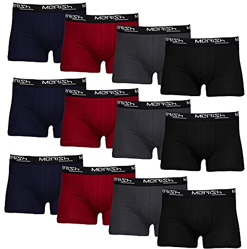 MERISH Boxershorts Men Herren 12er Pack Unterwäsche Unterhosen Männer Retroshorts 213b XL