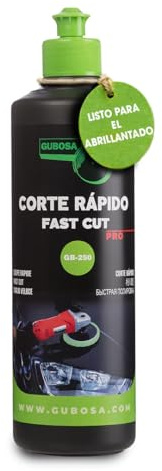Pulimento coche corte rapido con kit limpieza coche para quitar arañazos y oxido metal polish profesional con set de 2 esponjas 150mm eliminador de oxido y pulimento 3 en 1 | GUBOSA