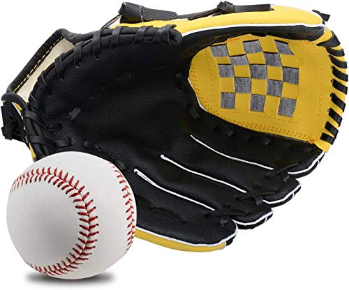 Wonninek 10,5 Zoll Baseballhandschuh Soft Solid PU Leder Verdickungskrug Softballhandschuhe für Kinder Teenager Adult Professional Baseball Mitt Catching