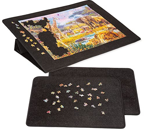 Bits and Pieces - Large Jigsaw Performance Portfolio - Surface Fits 1500 Piece Puzzles - Folds for Easy Storage - Puzzle Caddy Accessory, Jigsaw Puzzle Board