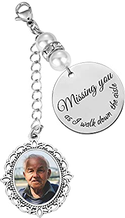 Benutzerdefinierte Hochzeitsstrauß Foto Charme Memorial Bouquet Braut Personalisierte Hochzeit Gedenkstrauß Blumenstrauß Braut Blume Blumenstrauß Andenken Andenken Charme Memorial Geschenk für Braut