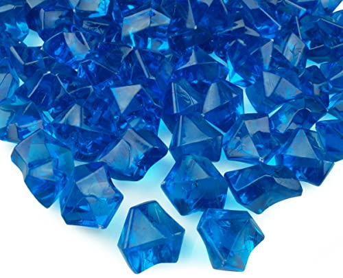 Goodymax® Kristall-EIS Dekosteine 25 mm Blau 50 Stück - EIS Deko Streudeko Diamanten Tischdeko