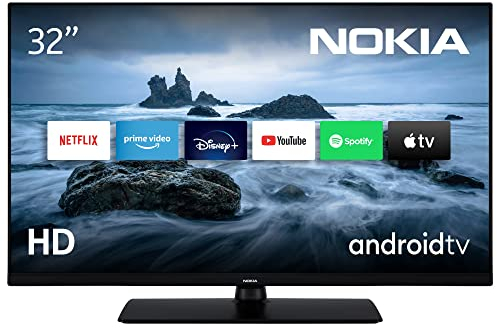 Nokia 32 Pollici (80 cm) HD Ready Televisori 12V Camping Smart Android TV (HDR10, DVB-C/S2/T2, Netflix, Prime Video, Disney+) - HN32GV310C - 2023