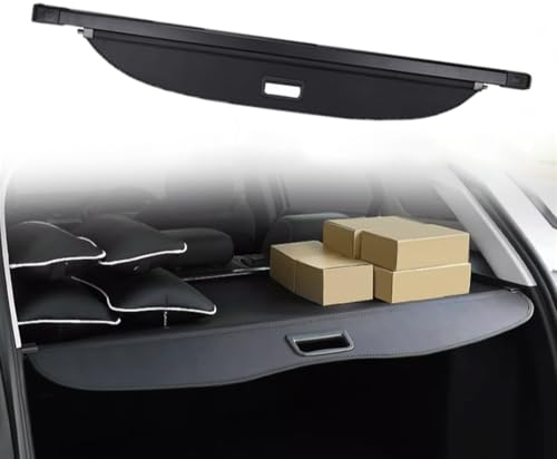 SUHNGE Auto Einziehbarer Laderaumabdeckung Kofferraum für B.e.n.z GLK X204 220 200 350 2010-2015, Schwarz Schutz Der Privatsphäre Abdeckung Hutablage Cargo Cover, Ausziehbar Kofferraumabdeckung Rollo