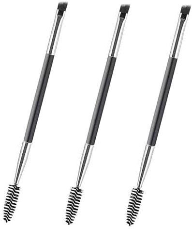 3 Pezzi Angolato Soprasopracciglia Pennello, Duo Sopracciglio Pennello, Pennello Sopracciglia, Pennello per Sopracciglia Angolato Duo, per Ombretto Colorazione Sopracciglio Angolato