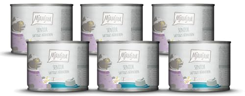 MjAMjAM - Premium Nassfutter für Katzen - Senior - saftiges Hühnchen, 6er Pack (6x200g), getreidefrei
