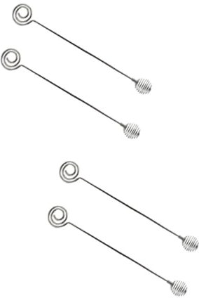 Cabilock 2 Set di Bacchette per Miscelazione A Molla con Finitura Lucida per Miscelatori in Acciaio Inossidabile 2 Pezzi*2
