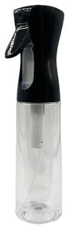 Eson Water Spray Bottle for Hair - 300ml Refillable Continuous Mist Sprayer - Empty Spray Bottle for Barber, Hairdresser, Salon, Hair Styling, Cleaning, Misting & Skin Care,Plants (Clear)