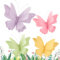 Easy Joy 4 Stück 3D Papier Schmetterling Deko,Schmetterling mit Befestigungsclip, Pastell schmetterling für Tischdekoration,Deko kindergeburtstag,Innen Frühling Deko,Sommerdeko,Gartenparty Deko