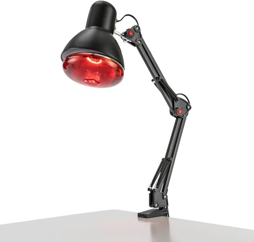 HarBin-Star - Infrarotlampe Rotlichtlampe, 150W Wärmelampe Infrarotlichtlampe, Klappbar, auf Einem Tisch zu Befestigen, 360° Rotlichttherapiegerät für Schmerzlinderung, Muskelentspannung