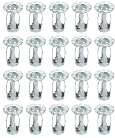 PATIKIL 20 Pcs Tornillos De Expansión Tuercas De Pétalo M5 Tuerca De Gato | Acero Al Carbón Forma De Pétalo Tuerca De Remache Insertar Tuercas Sujetadores, Para Pared Hueca De Hierro