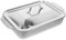 Gatuida 1Set Stainless Steel Fish Roasting Pan with Lid Rectangular Deep Tray for Home Use Catering Pan for Food Service and Hotel Kitchen