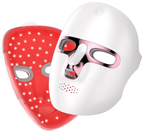 Cordless Beauty 7-Colour LED Light Mask for Face Spa Skin Care Mask | 90 Beads LED Face Mask, Portable Red Light Mask, Skin-Friendly Silicone & Eye-Friendly Design, USB Rechargeable