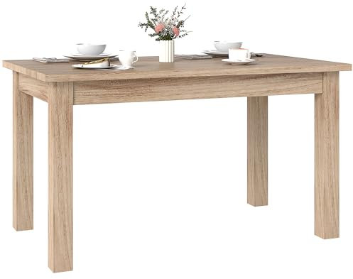 HOMCOM Mesa de Comedor Mesa de Cocina para 6 Personas con Tablero Laminado para Salón Cocina 140x80x78 cm Natural