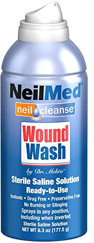 NeilMed Cleanse Sterile Saline Wound Wash, 6 Ounce