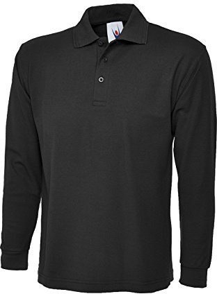 Longsleeve Poloshirt - Black - Small