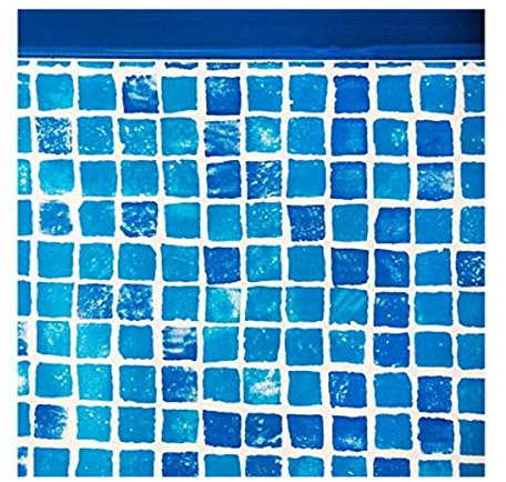 Gre FPROV917 -Liner per Piscine ovali, 915 x 470 x 132 cm (Lunghezza x Larghezza x Altezza), Sistema con aggancio, mosaicato