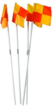 Mitre Checkered Football Corner Flags | Set of 4 | Training Equipment Flags