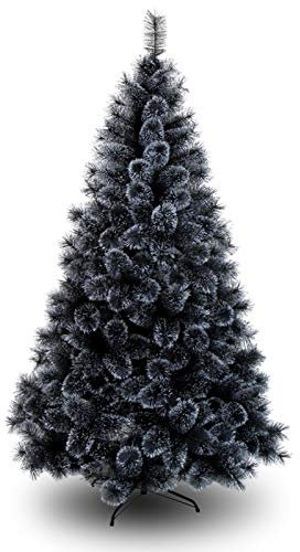 Árboles de Navidad RENRUIRUI Negro Agujas De Pino Cifradas De Árbol De Aguja De Pino De 150 Cm De Altura, Decoración De Emparejamiento De Carnaval De Navidad