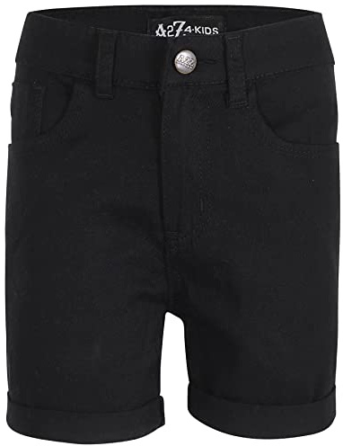 A2Z 4 Kids Pojkar Kontrastpanelshorts Activewear Perfekt för vardagskläder - Girls Cotton Shorts Jet Black 11-12