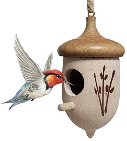 WEITING Kolibri-Haus aus Holz – Vogelnest zum Aufhängen im Freien | Kolibri-Nest für Finken, Schwalbe, Spatzenhäuser