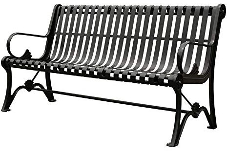 Produkter Utomhus trädgårdsryggstöd smidesjärnsbänkar och rader av stolar, terrassbänkar med armstöd, heminredning, nöjesparksstolar, för verandor/parker/gårdar