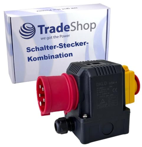 Trade-Shop Démarreur moteur/interrupteur/interrupteur de sécurité/interrupteur de phase DZ08-4 400 V IP54 pour fendeur de bois, scies à bascule