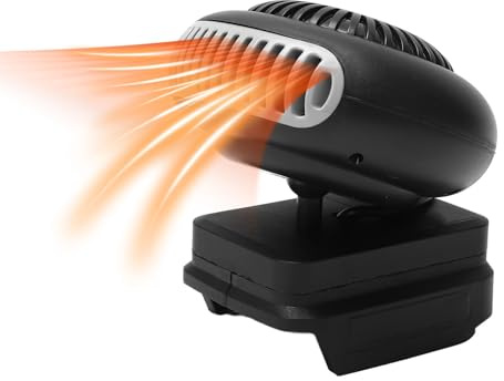Stufetta Elettrica Alimentata a Batteria, Riscaldatori 170 W per Uso Interno con 2 Temperature, Mini Riscaldatore Personale Compatibile con Batteria Agli Ioni di Litio 18 V