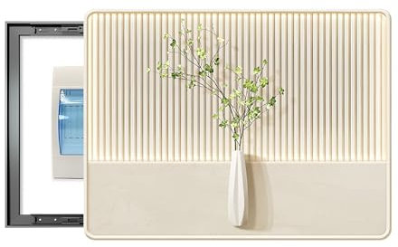 Coperchio Scatola elettrica Copertura decorativa per scatola dei fusibili con porta scorrevole, copertura per quadro elettrico in porcellana di cristallo e copertura per scatola degli interruttori pe