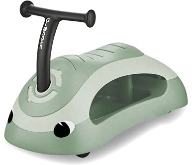 GLOBBER WALK N' Roll 2-i-1 ECO – gåvagn och halkskydd, EVA-rullar, hållbar plast med sugrörsfibrer, 2-i-1 ombyggbar, pistasch