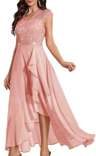 Bbonlineklänning, aftonklänning, elegant för bröllop, glitterklänning, chiffong, examensklänning, lång, festlig brudklänning, spets, fest, cocktailklänning