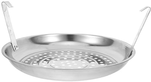 Gatuida Contenitore per Cenere Carbone in Acciaio Inox Ispessito con Manici in Metallo e Fori di Ventilazione, Cassetto per Secchio Braciere, Gestione Sicura Cenere per Barbecue e