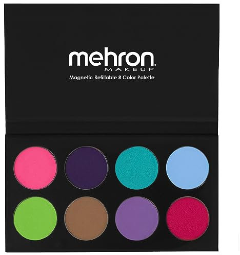 Mehron Makeup Paradise AQ Face & Body Paint 8 Color Palette (Pastel) - Face, Body, SFX Makeup Palette, Special Effects, Face Painting Palette for Art, Theater, Halloween, Parties and Cosplay