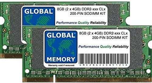 8GB (2 x 4GB) DDR2 667/800MHz 200-PIN SODIMM MEMORY RAM KIT COMPATIBLE WITH LAPTOPS/NOTEBOOKS