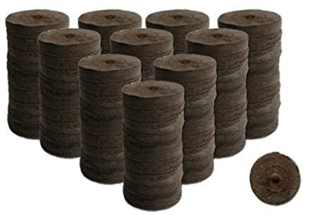 Jiffy Lot de 100 granulés de tourbe de 36 mm pour semences d'intérieur pour planter dans un jardin ou un pot de fleurs