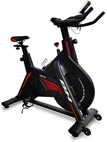 BH Fitness Tokio H9181 Vélo de Biking magnétique pour Utilisation Intensive. Inertie de 20 Kg. Guidon de Triathlon et pédales Mixtes.