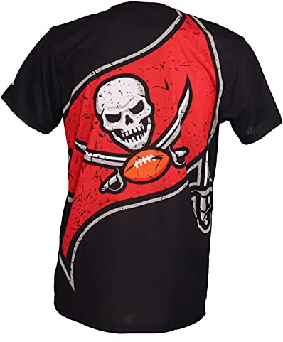 New Era Tampa bay Buccaneers Black Big Logo BackT-Shirt