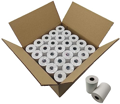 (50 Rolls) 2 1/4 x 50 Thermal Paper Rolls, BPA Free Thermal Receipt Paper Rolls, 2.25 inch Width and 50 ft Longth Per Thermal Paper Receipt Roll