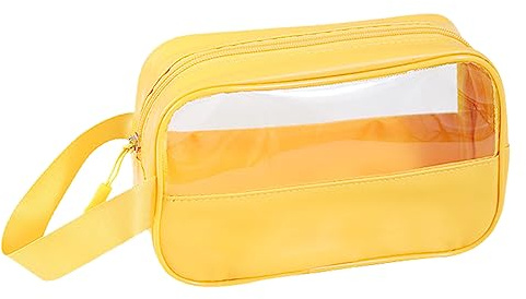 FIYUK Toiletry Travel Wash Bag Waterproof Portable Traveling Accessories Organizer for Women and Men, Yellow