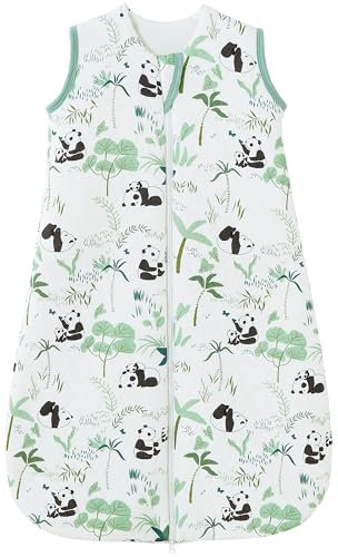 Chilsuessy Schlafsack Baby Winter 2.5 TOG Warm Winter Schlafsack Neugeborene Babyschlafsack Super weiche Baumwolle, Panda, 0-6 Monate