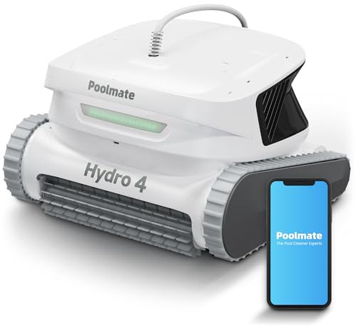 Chasing Hydro 4 Corded Robotic Pool Cleaner, Pool Vacuum for Inground Aboveground Pools, 4.1L Filter Basket, Floor Wall Waterline Cleaning, Pool Cleaner Robot Ideal for Pools up to 50 FT in Length
