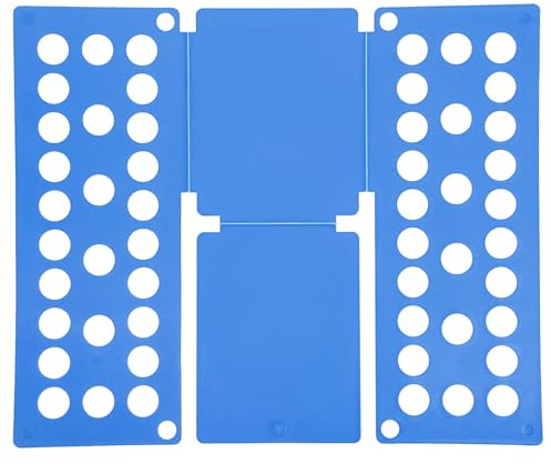 QUARKZMAN Skjorta, Folder Board, T-shirt klädvikbräda, vikbar plast t-shirt, organisatör för garderob, förvaringslåda, enkel klädförvaring (ljusblå, 48 x 40 cm)