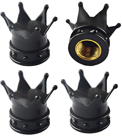 4 Stücks Kronen Ventilkappen Auto Kappe, für Fahrzeuge, Metall Ventilkappen