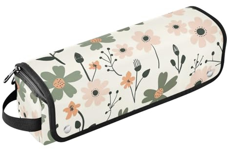 famyily Sac de voyage pour outils de cheveux pour femme et tapis résistant à la chaleur, organiseur d'accessoires de coiffure amovible pour fer à friser, fer à lisser, sèche-cheveux plat, vert pastel