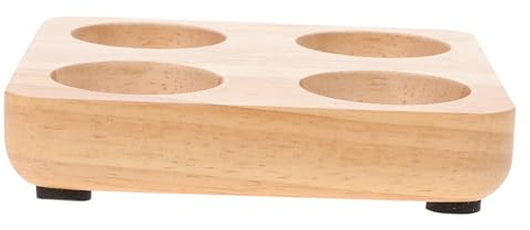 HONITANO Äggkopp i naturligt trä fack med ägghållare design kompakt och återanvändbar för kök och kylskåp praktisk och platsbesparande organisatör