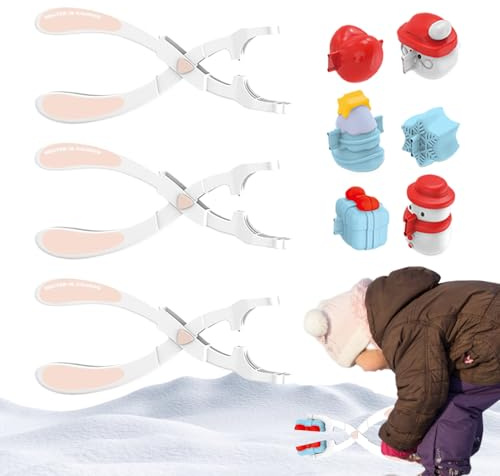 Molde Para Bolas De Nieve Con Pinza - Juguetes De Invierno Divertidos Y Desmontables | Juegos De Nieve Para Actividades Al Aire Libre,Para Niños Y Niñas De 4+ Años En Navidad Cumpleaños Y Año